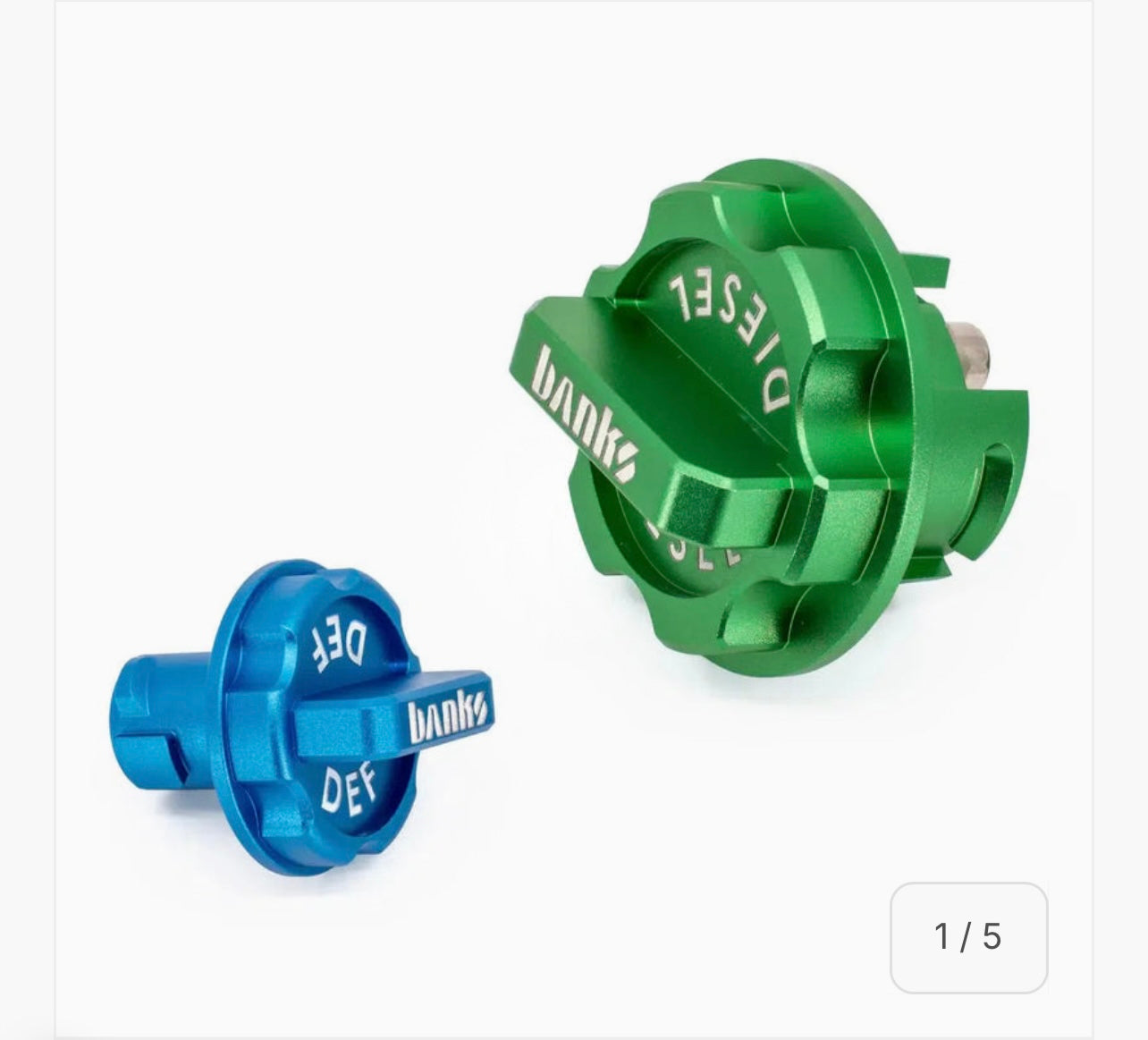 2019-2024 Cummins/ EcoDiesel Revolver Billet Fuel & DEF Caps (66700)